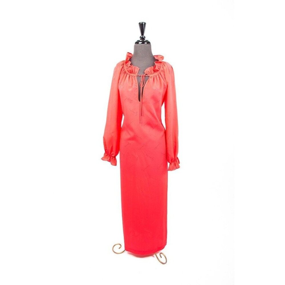 Vtg Givenchy Intimate Paris Lingerie Night Gown Rose Colored Saks Fifth Avenue E